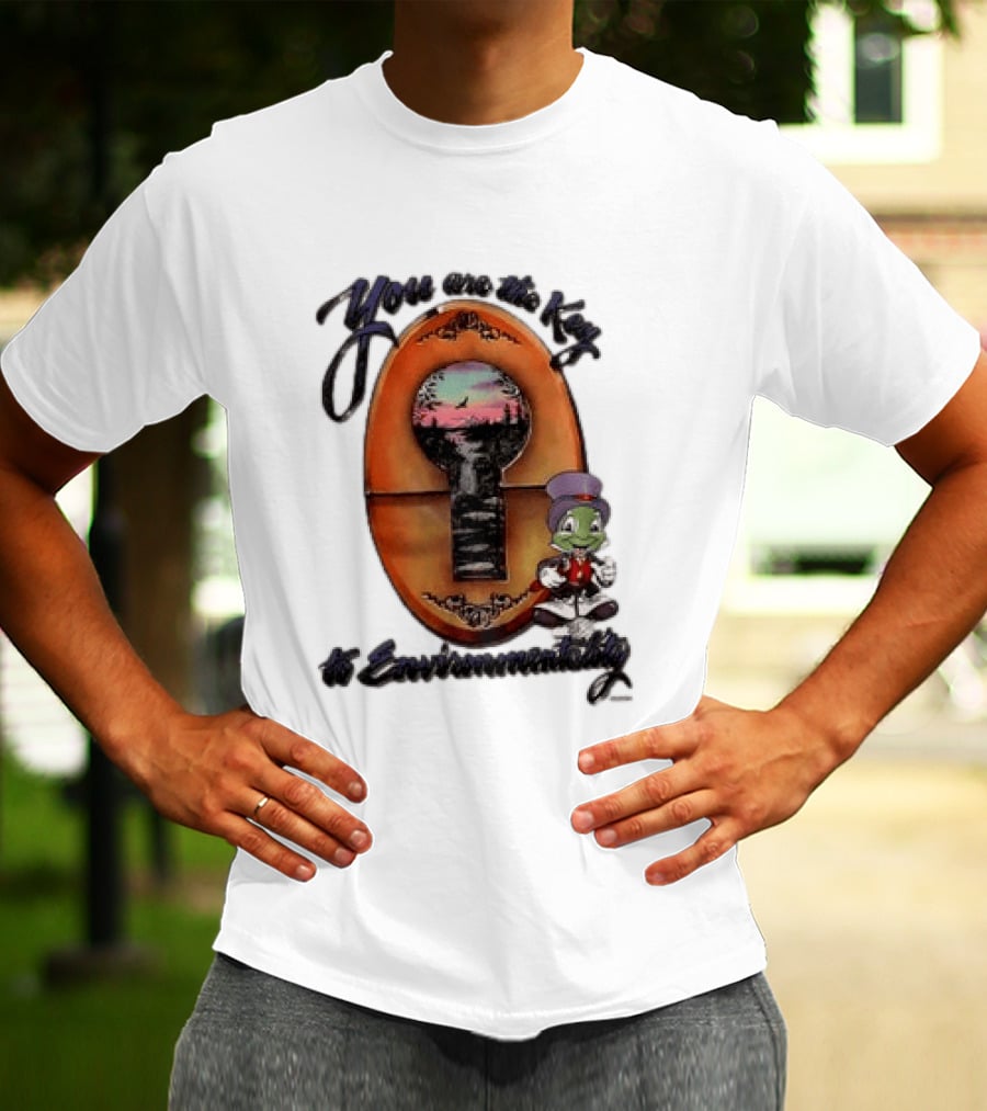 You Are The Key To Environmentality Keyhole Scene With Cartoon T-Shirt