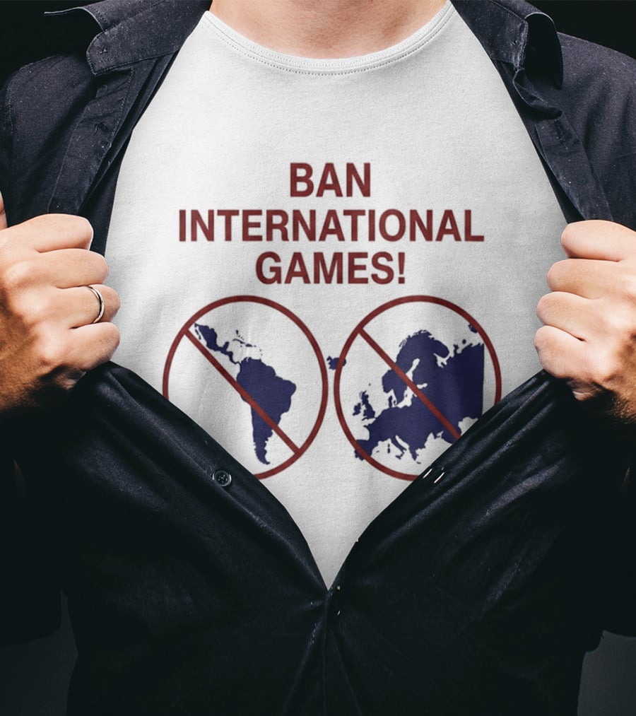 Ban International Games America Europe Map Circles T-Shirt