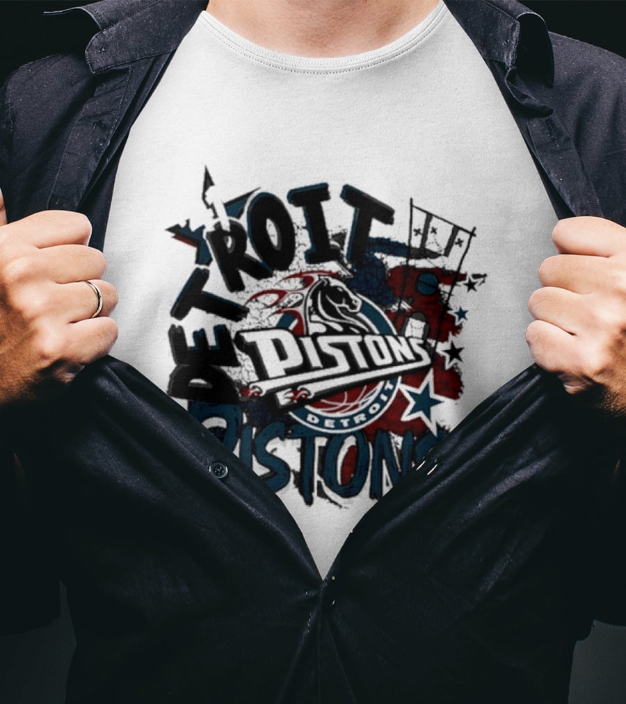 Detroit Pistons Hardwood Classics Basketball 41 T-Shirt