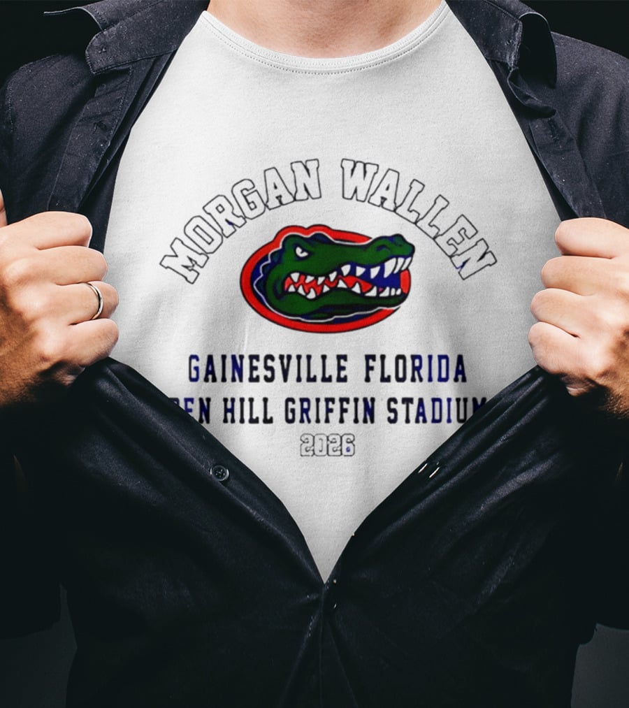 Morgan Wallen Florida Gators 2026 Gainesville Ben Hill Griffin Stadium T-Shirt