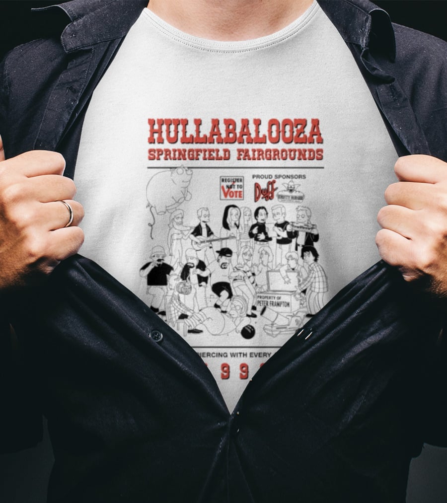 Hullabalooza Springfield Fairgrounds 1996 Free Nose Piercing Admission Vans Duff T-Shirt