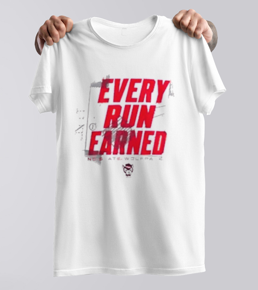 NC State Wolfpack Every Run Earned T-Shirt