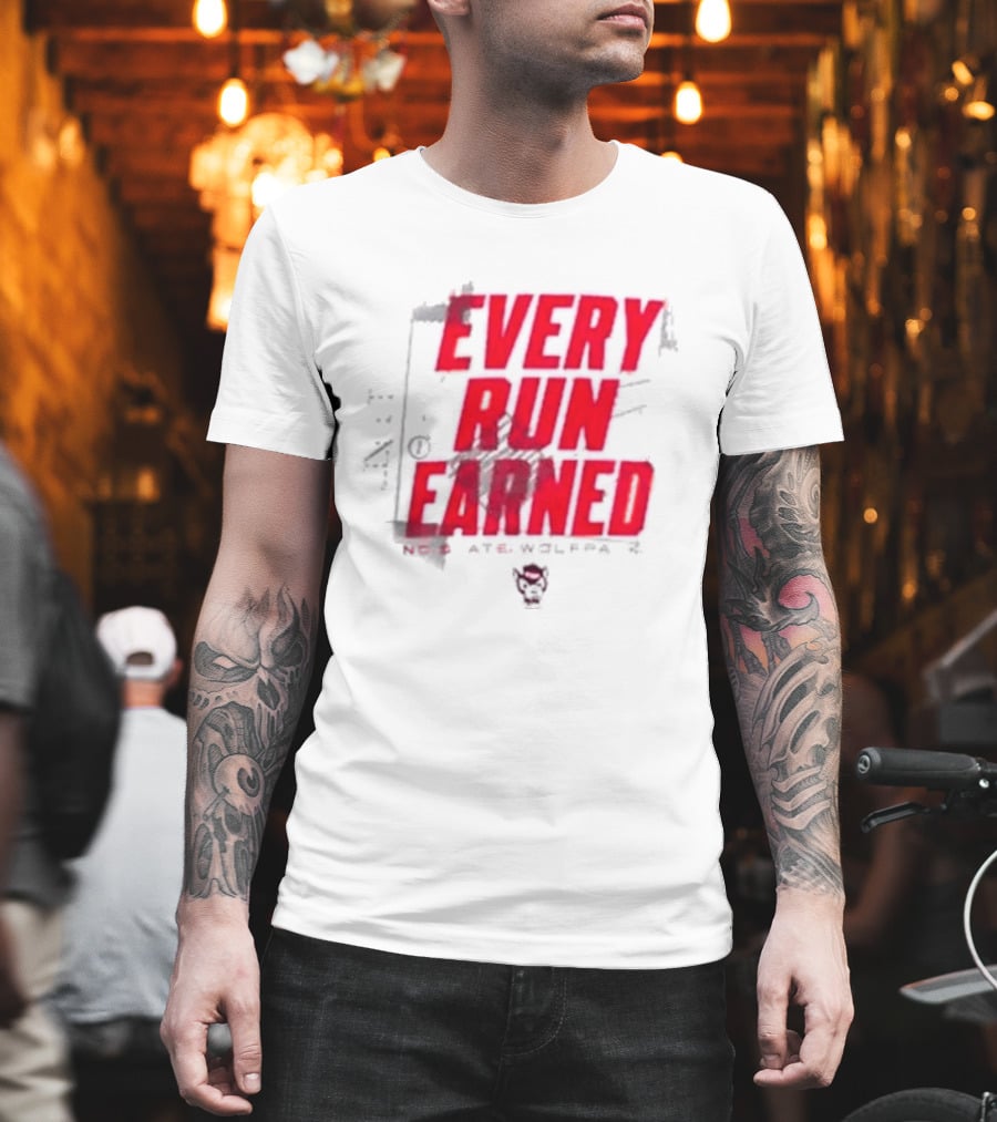 NC State Wolfpack Every Run Earned T-Shirt