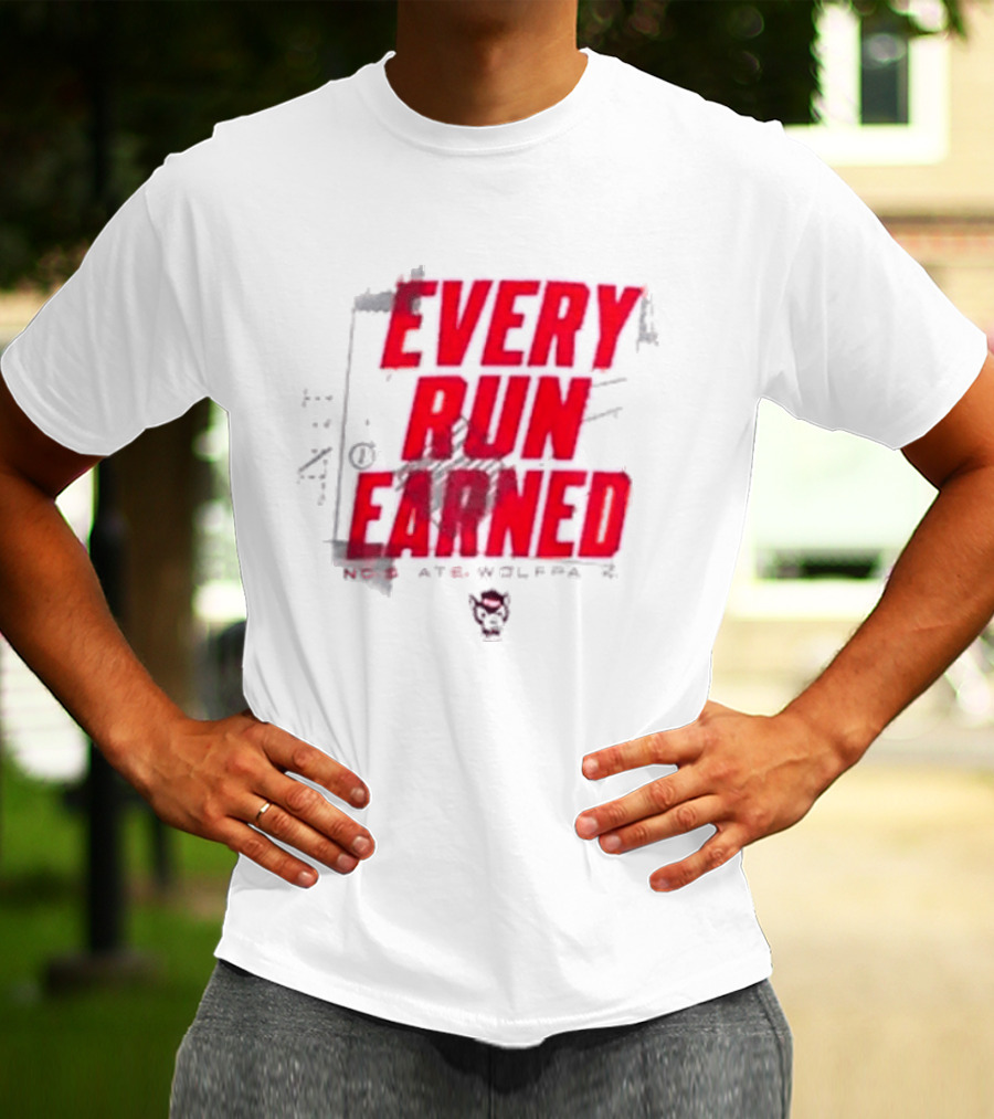 NC State Wolfpack Every Run Earned T-Shirt