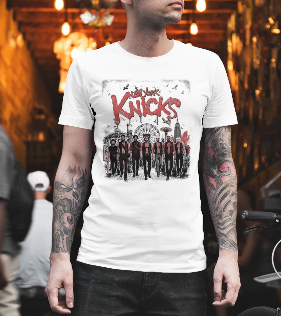 New York Knicks The Warriors Coney Island Ferris Wheel Skyline T-Shirt
