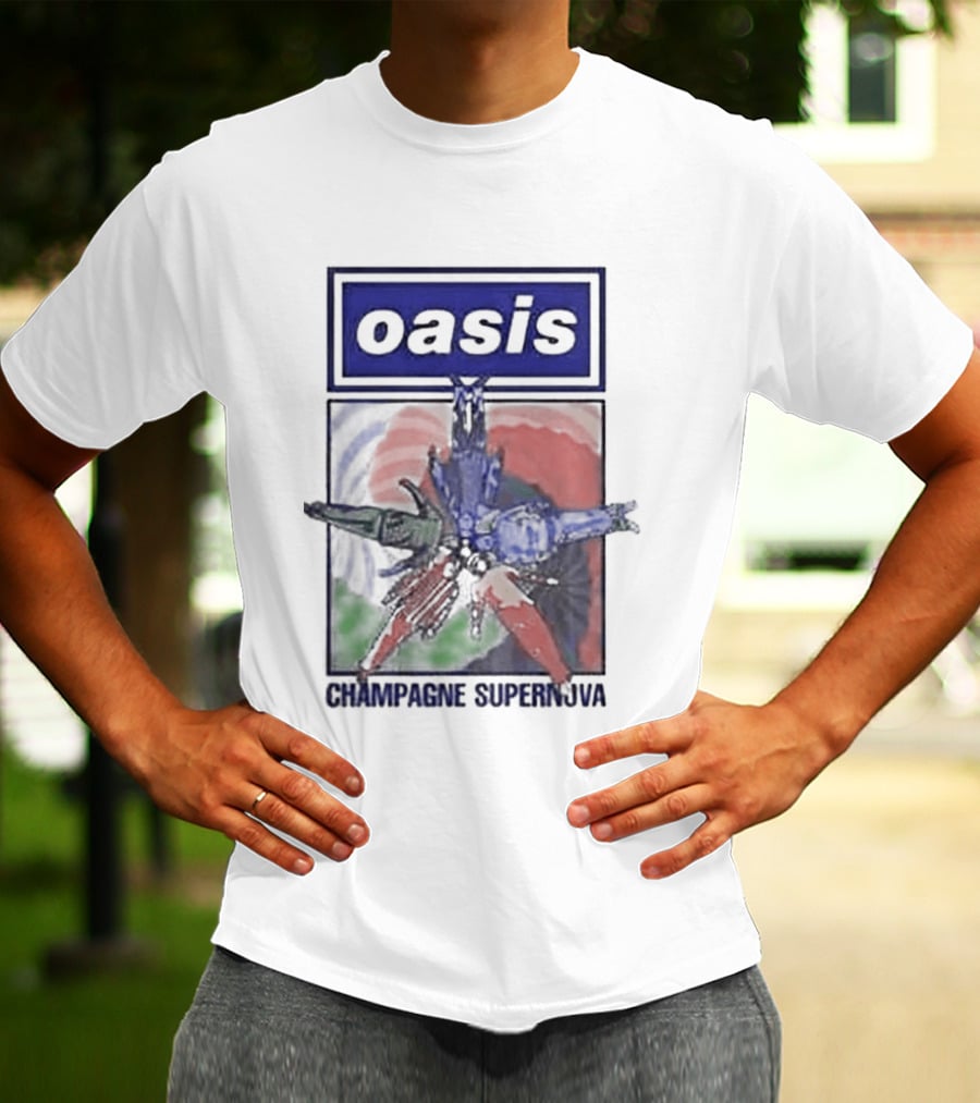 Oasis Champagne Supernova Album Art Flower T-Shirt