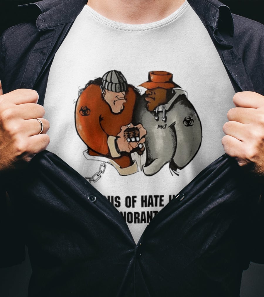 The Virus Of Hate Infects The Ignorant Mind 90s Biohazard T-Shirt