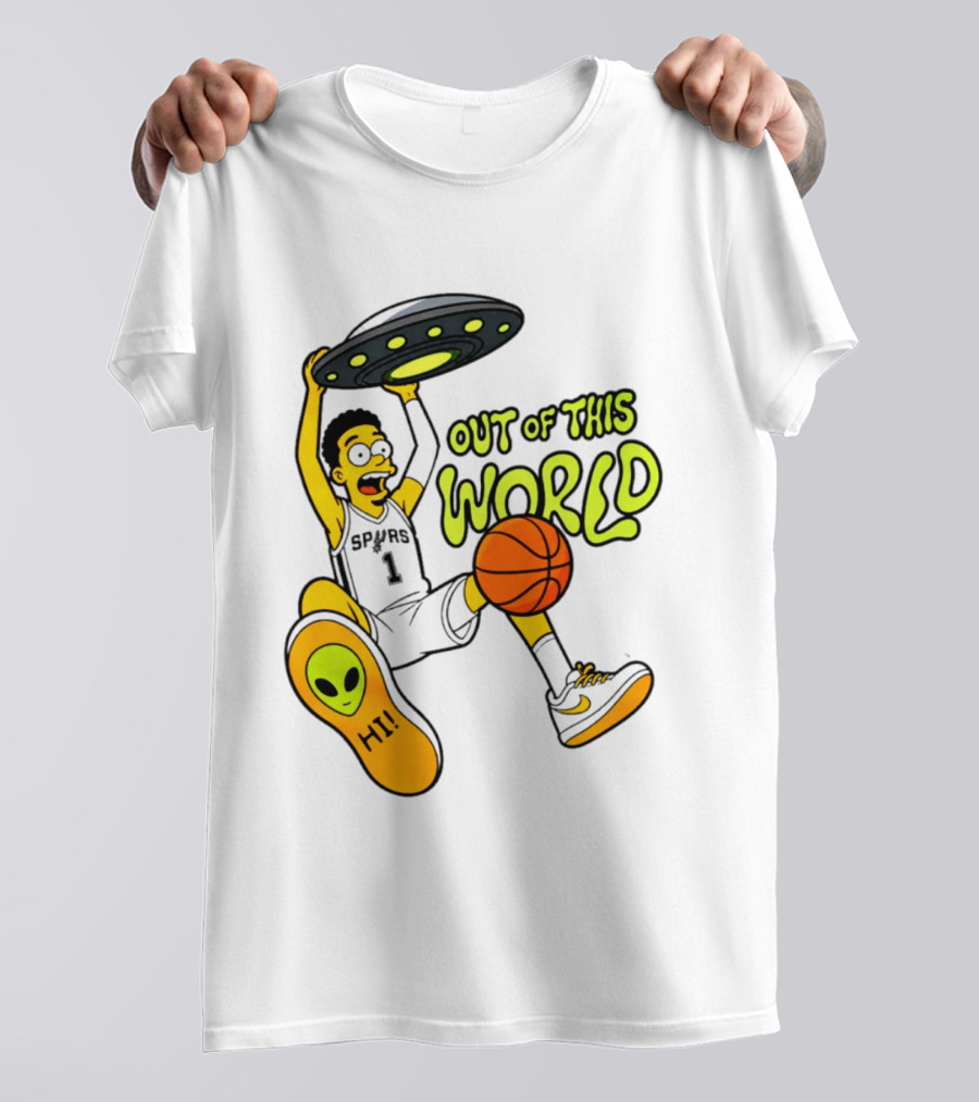 Victor Wembanyama San Antonio Spurs Out Of This World Alien Basketball T-Shirt