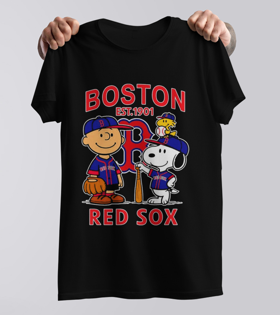 Boston Red Sox Peanuts Characters Est 1901 T-Shirt