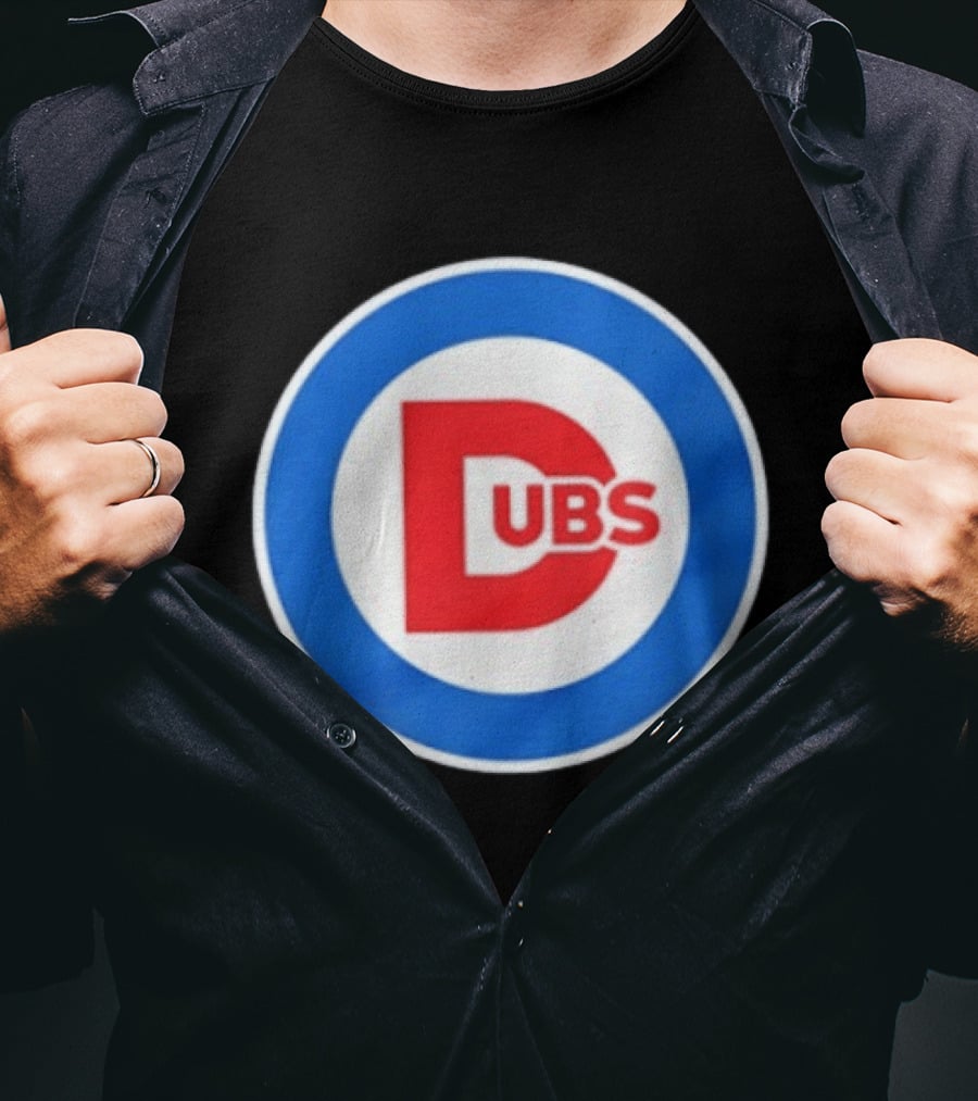 Chicago Dubs Cubs Logo Mashup Circle T-Shirt