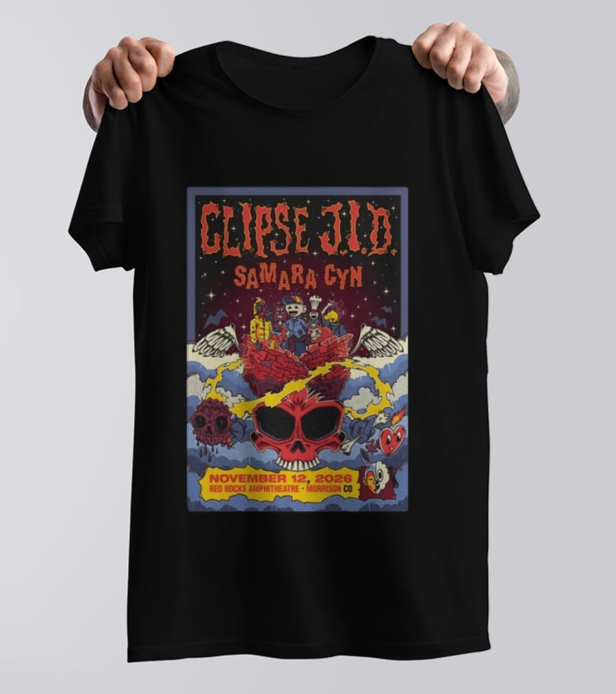 Clipse J.I.D Samara Cyn November 12 2026 Red Rocks Amphitheatre Morrison CO T-Shirt