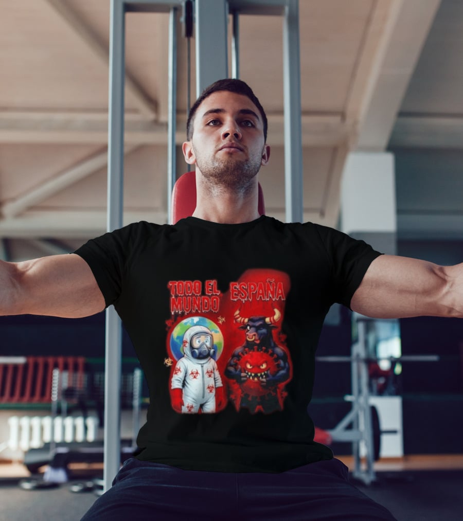 Todo El Mundo España Hantavirus 2026 Hazmat Bull And Virus T-Shirt