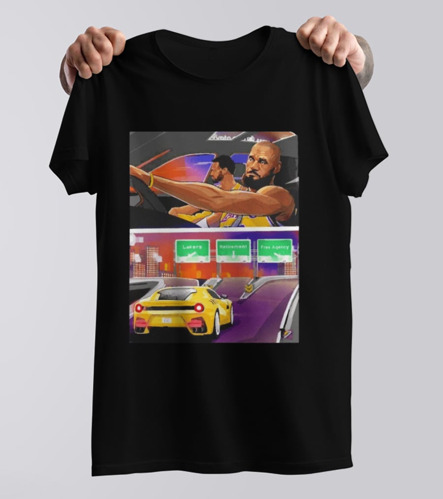Lakers Lebron James Path: Retirement Versus Free Agency Decision Journey T-Shirt