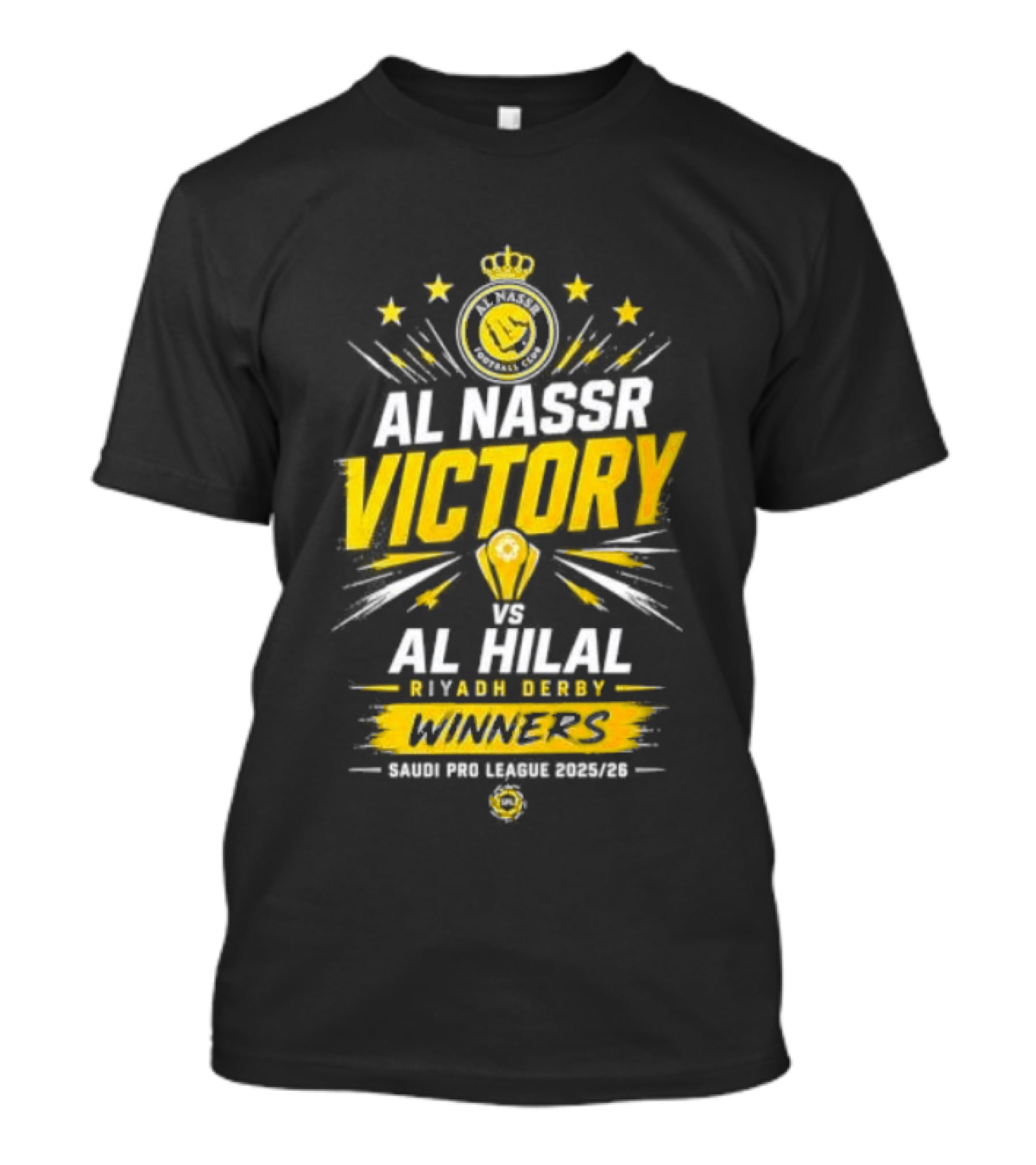 Al Nassr Victory Vs Al Hilal Riyadh Derby Winners Saudi Pro League 2025 2026 T-Shirt