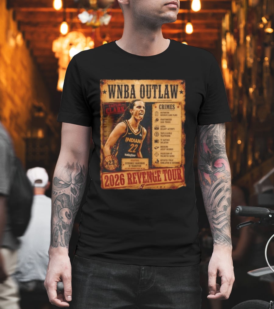 WNBA Outlaw Caitlin Clark Indiana 2026 Revenge Tour T-Shirt