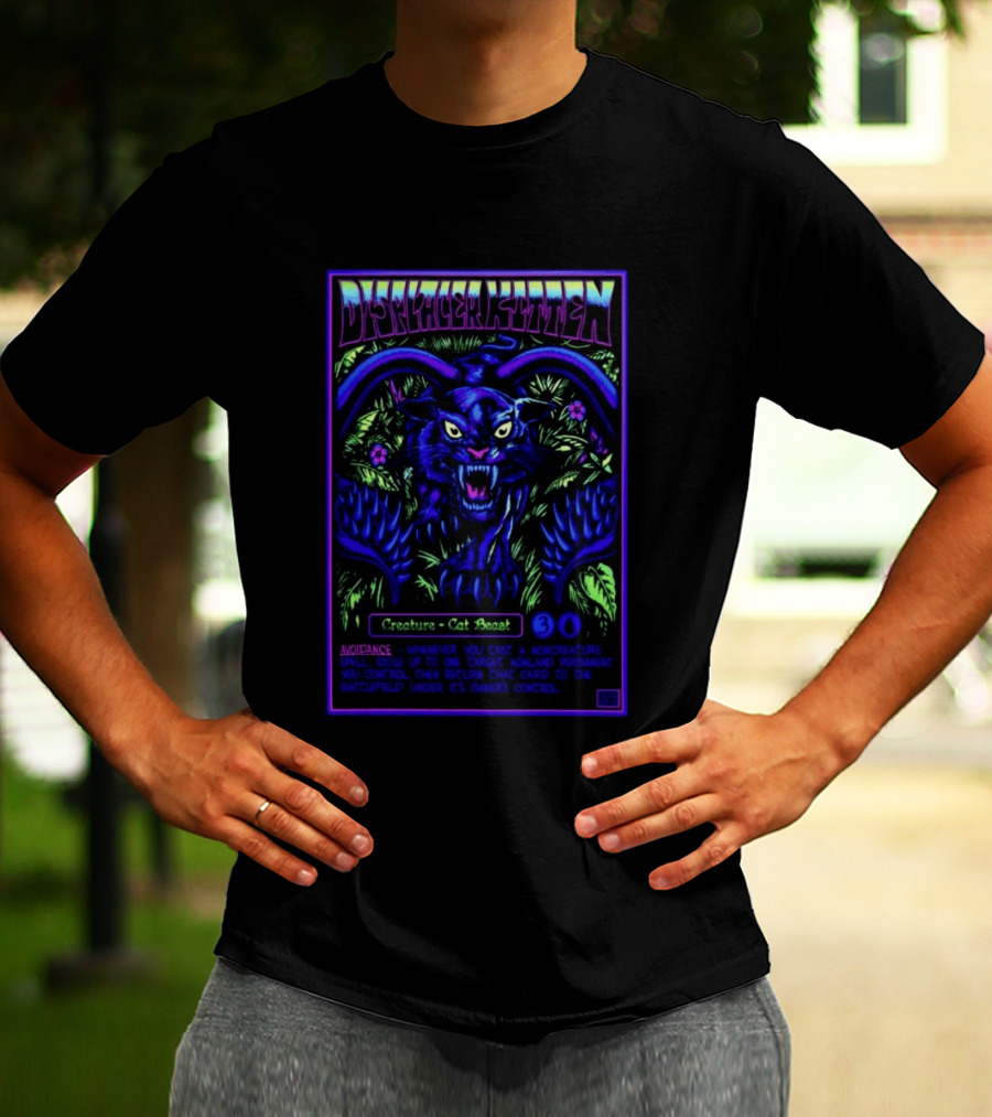 Displacer Kitten Creature Cat Beast Avoidance Text Fantasy 2026 T-Shirt