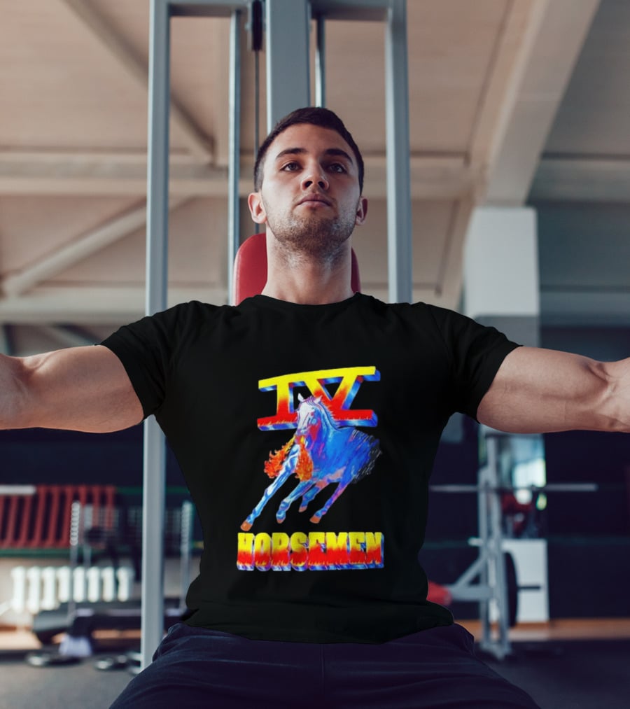 Four Horsemen WWE 90s IV Fiery Horse Retro Wrestling T-Shirt
