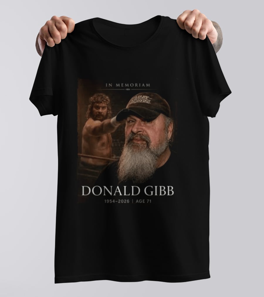 In Memoriam Donald Gibb 1954 2026 Age 71 Tribute With Harley Davidson Hat And Boxing Scene T-Shirt