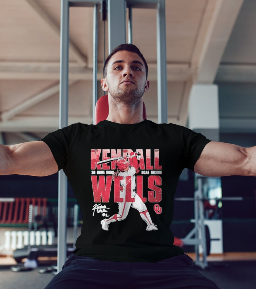 Kendall Wells 36 Home Runs Oklahoma Sooners NCAA Record T-Shirt