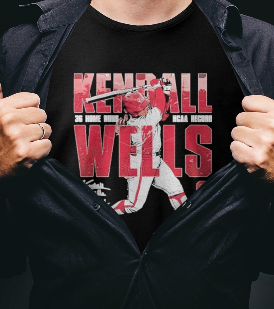 Kendall Wells 36 Home Runs Oklahoma Sooners NCAA Record T-Shirt