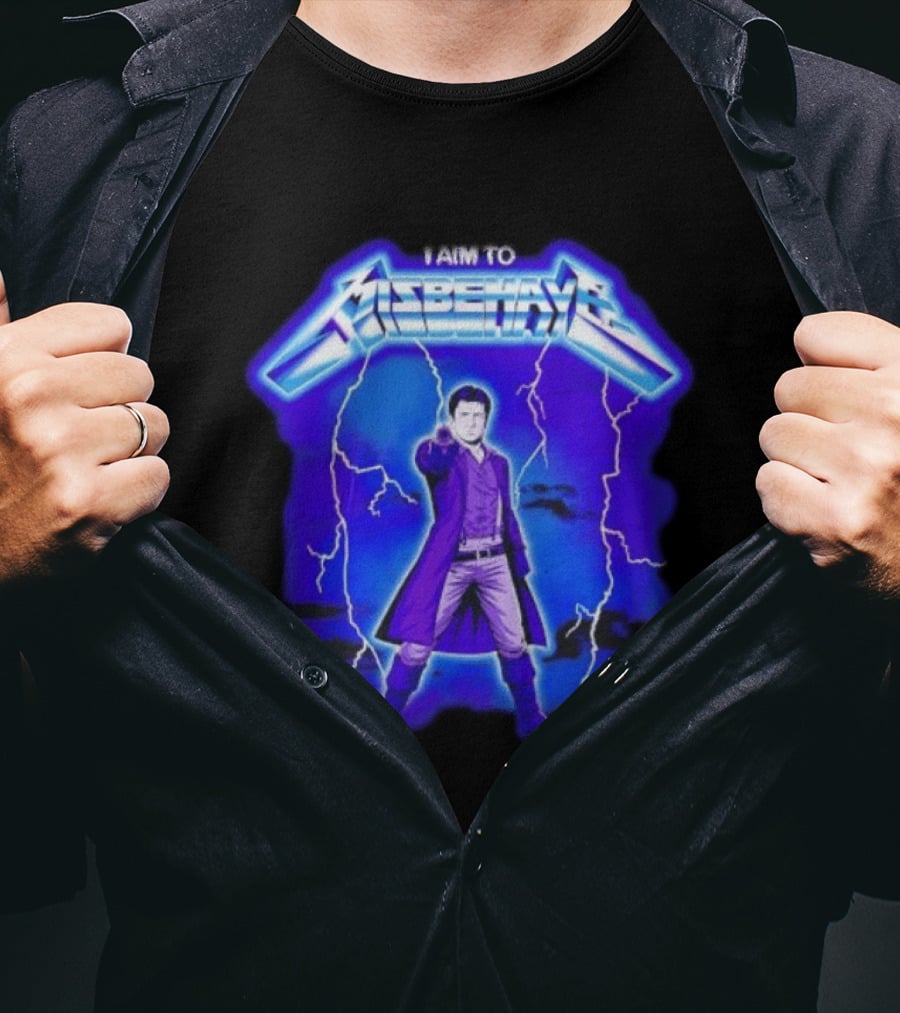Firefly Malcolm Reynolds I Aim To Misbehave Electric T-Shirt