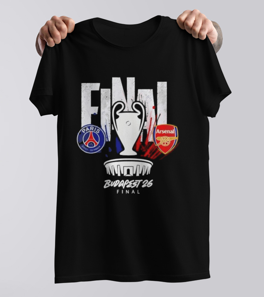 Paris Saint Germain Arsenal Final 2026 Budapest UCL T-Shirt