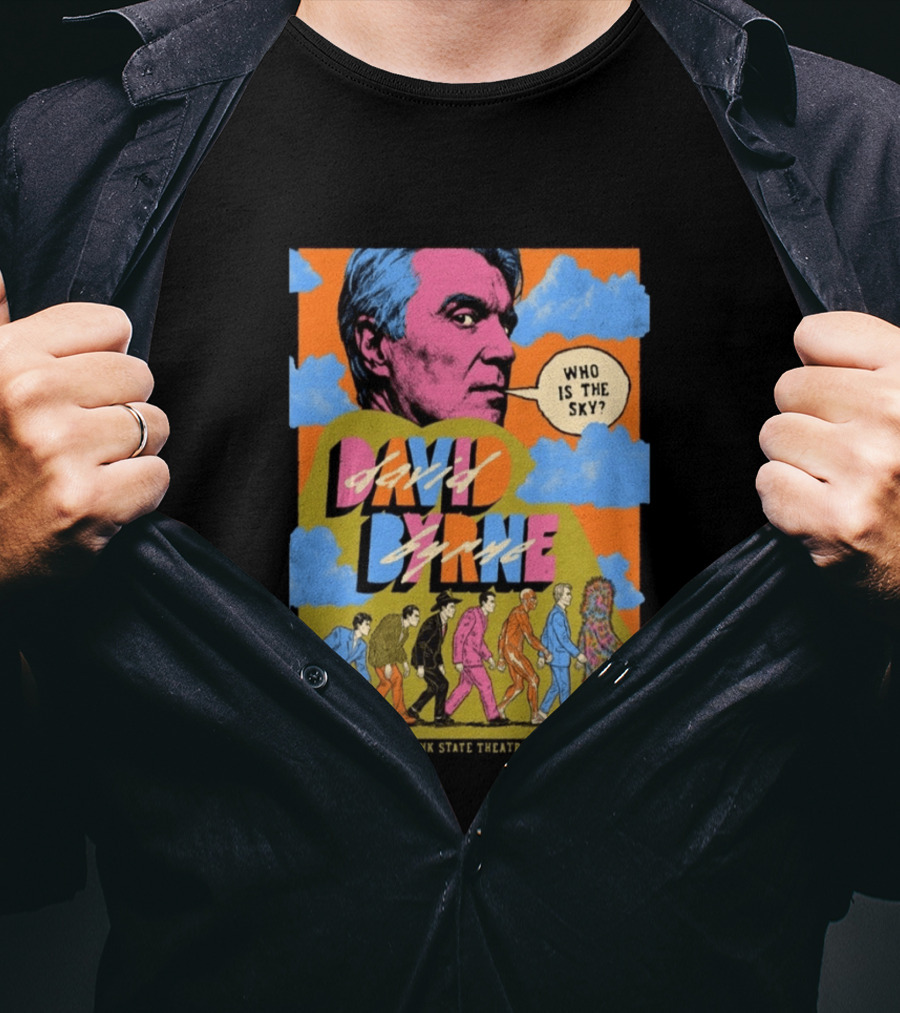 David Byrne Tour KeyBank State Theatre Cleveland May 07 2026 Who Is The Sky? T-Shirt