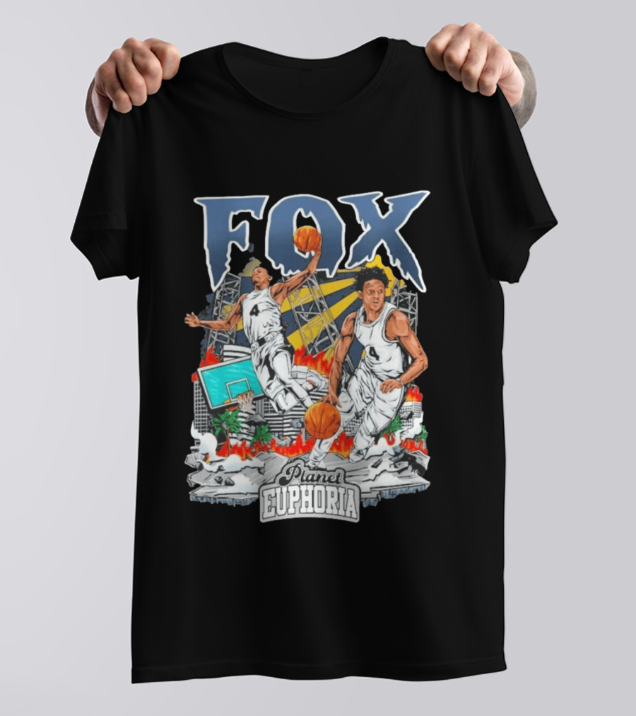 Fox Planet Euphoria Court Crusher Basketball Action T-Shirt
