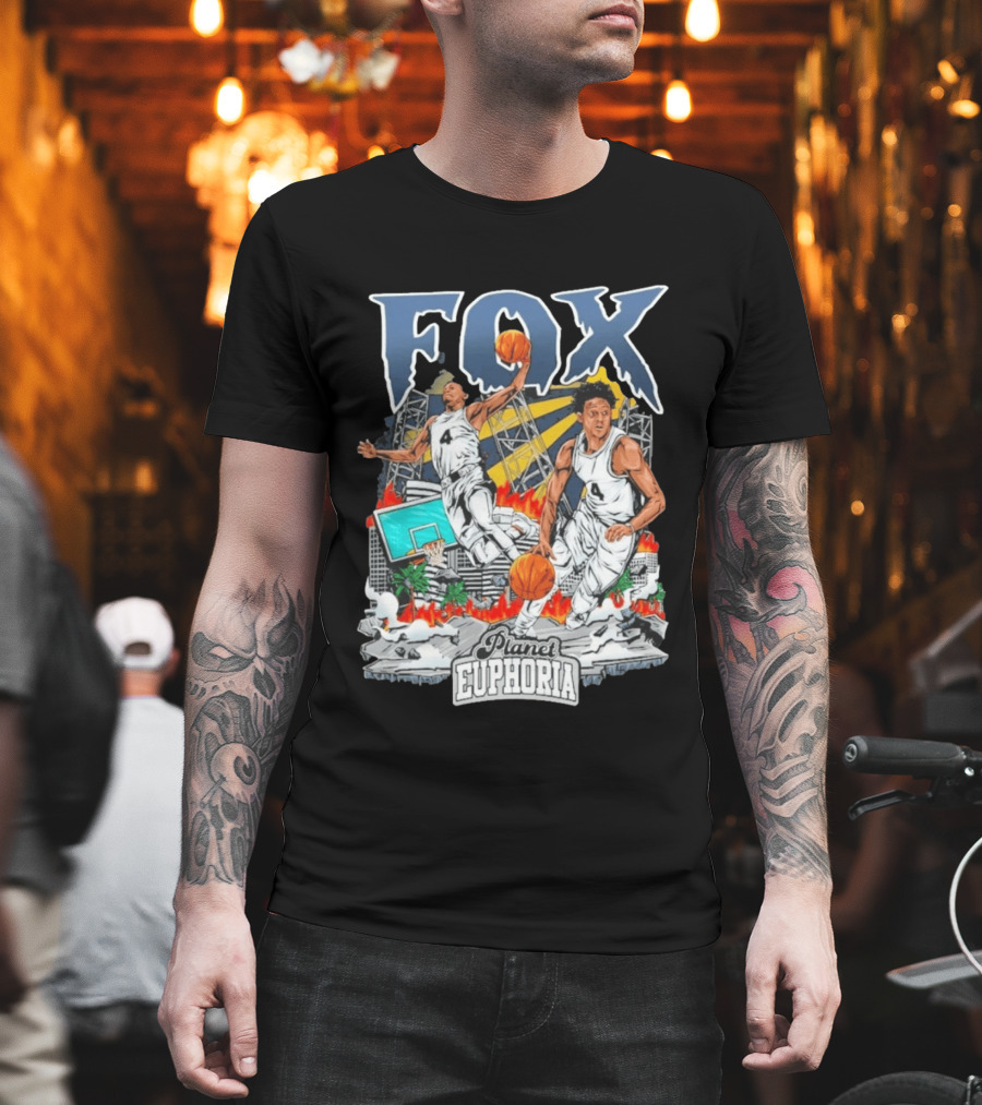 Fox Planet Euphoria Court Crusher Basketball Action T-Shirt