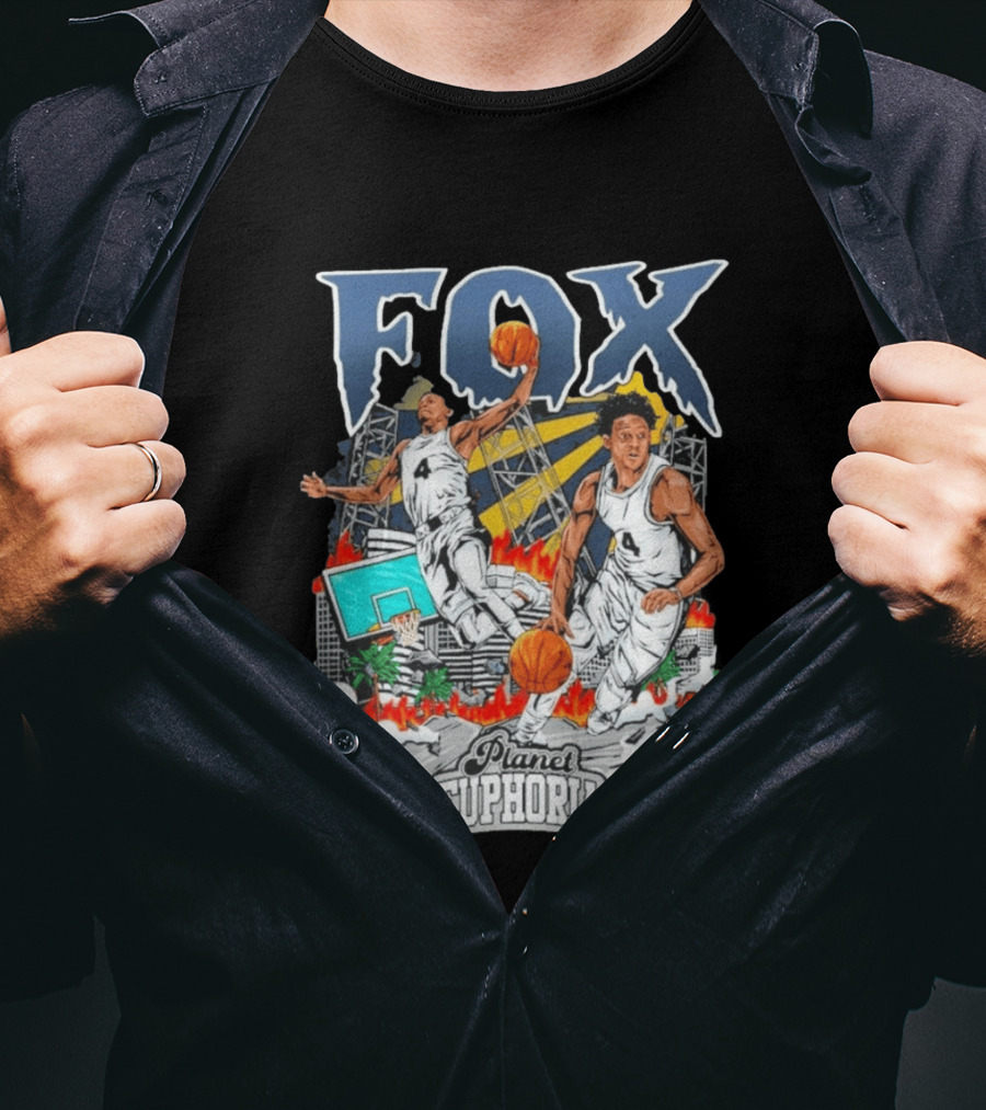 Fox Planet Euphoria Court Crusher Basketball Action T-Shirt