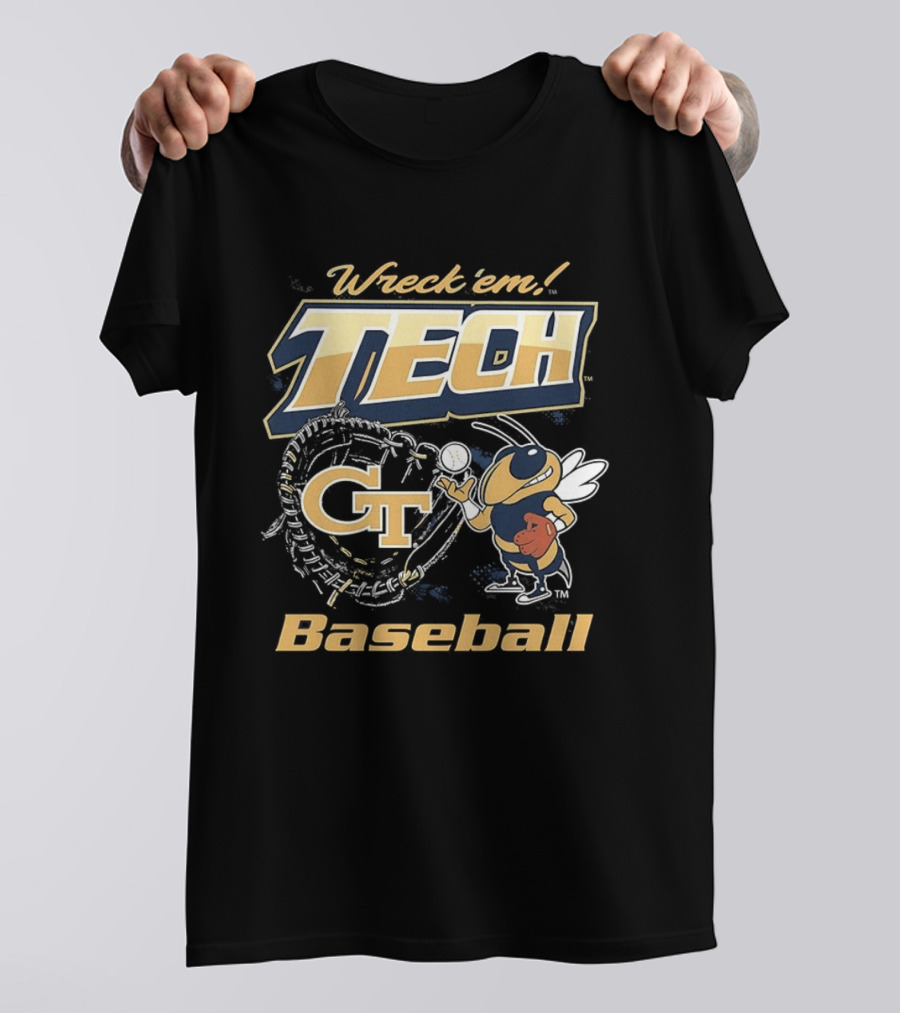 Wreck 'Em Tech GT Baseball Yellow Jackets Buzz T-Shirt