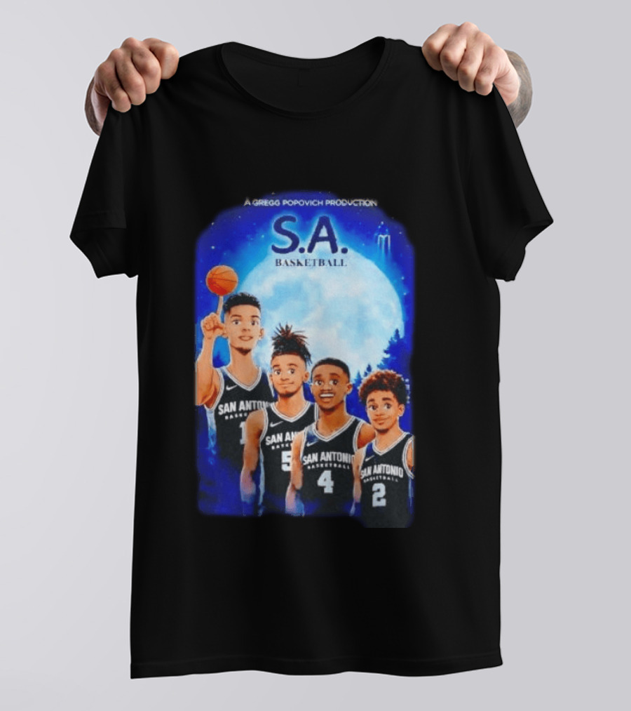 S.A. Basketball San Antonio Spurs A Gregg Popovich Production T-Shirt