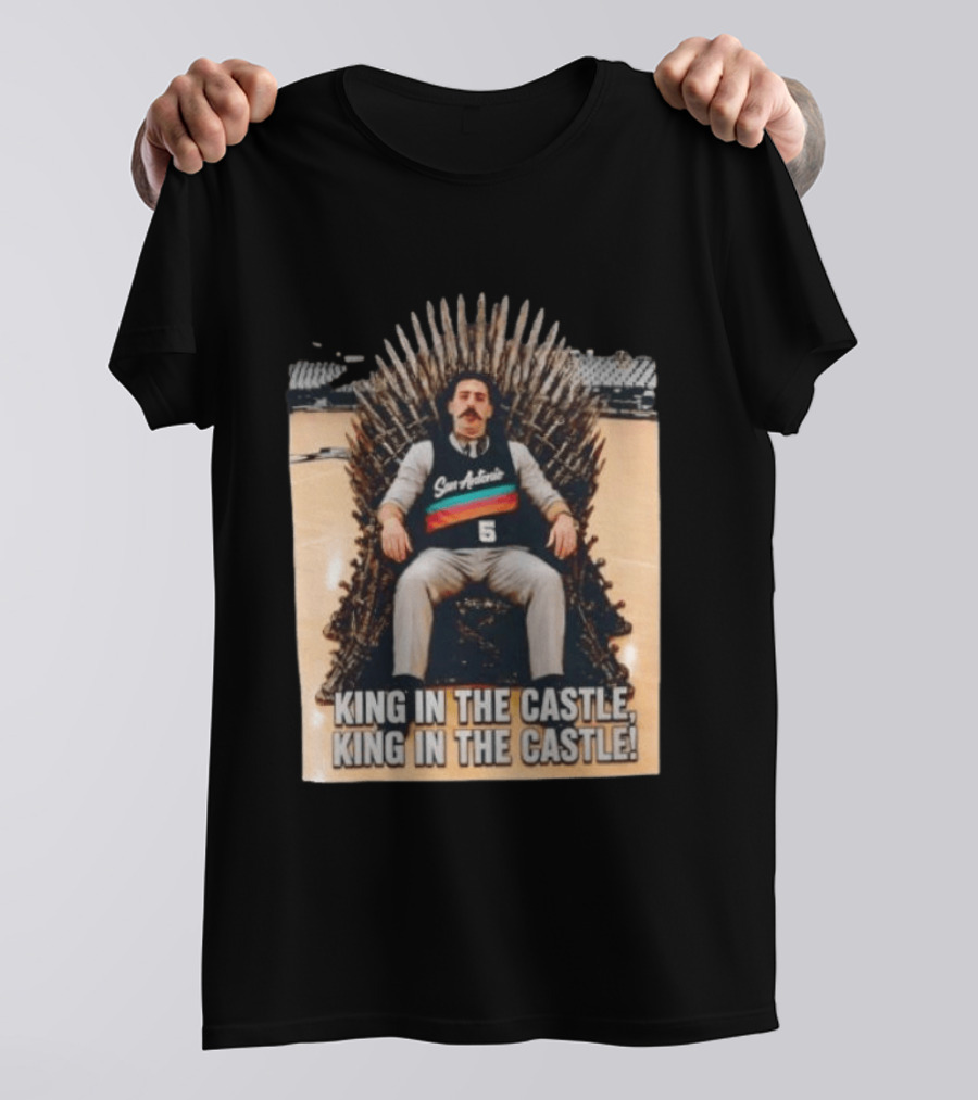 San Antonio Spurs King In The Castle Iron Throne T-Shirt
