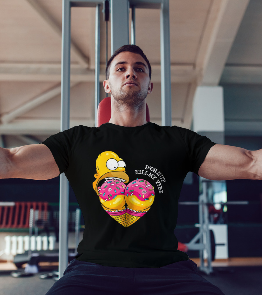 Homer D'oh Nut Kill My Vibe Ice Cream Cone T-Shirt
