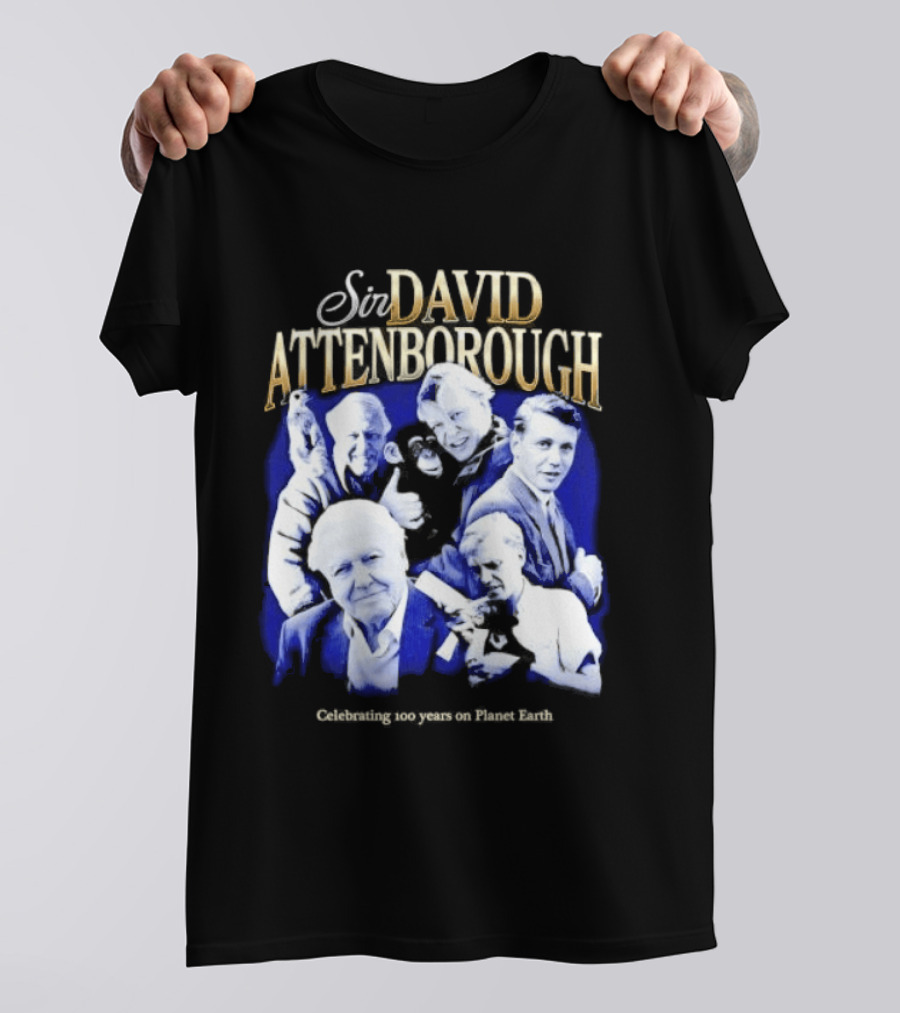 Sir David Attenborough Centennial Celebration On Planet Earth T-Shirt