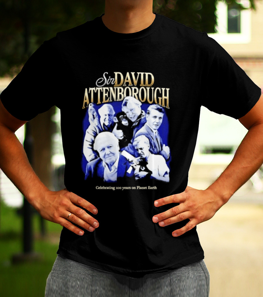 Sir David Attenborough Centennial Celebration On Planet Earth T-Shirt