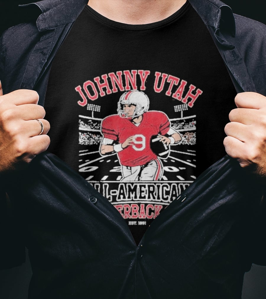 Johnny Utah All American Quarterback Camp Vintage Football Player Established 1991 T-Shirt