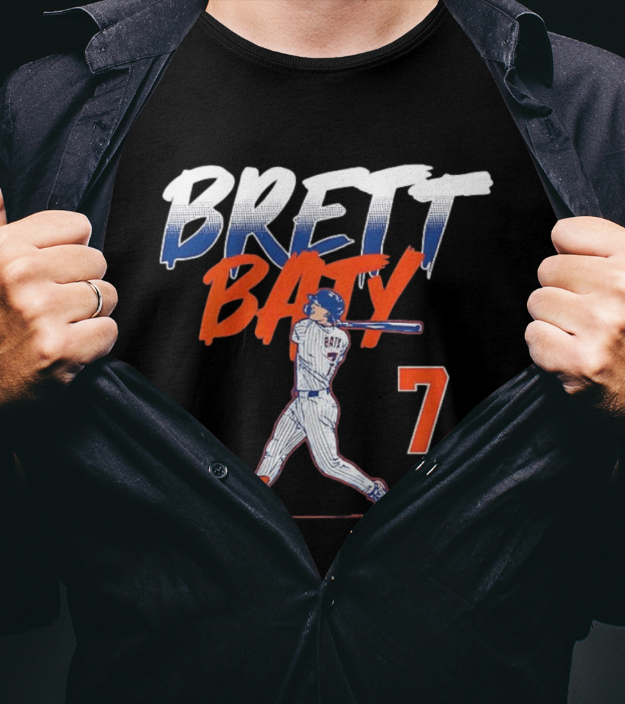 Brett Baty MLB Swing Number 7 T-Shirt