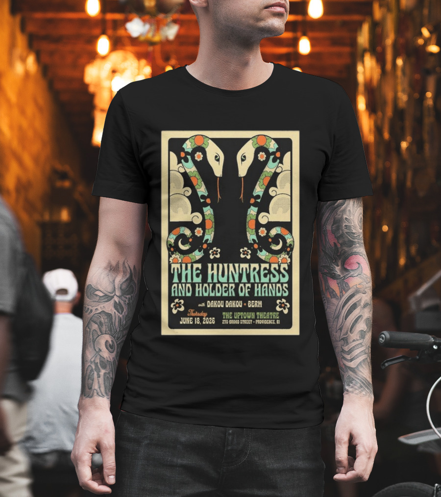 Thursday June 18 2026 The Huntress And Holder Of Hands Dakou Dakou Berm Uptown Theatre Providence RI T-Shirt