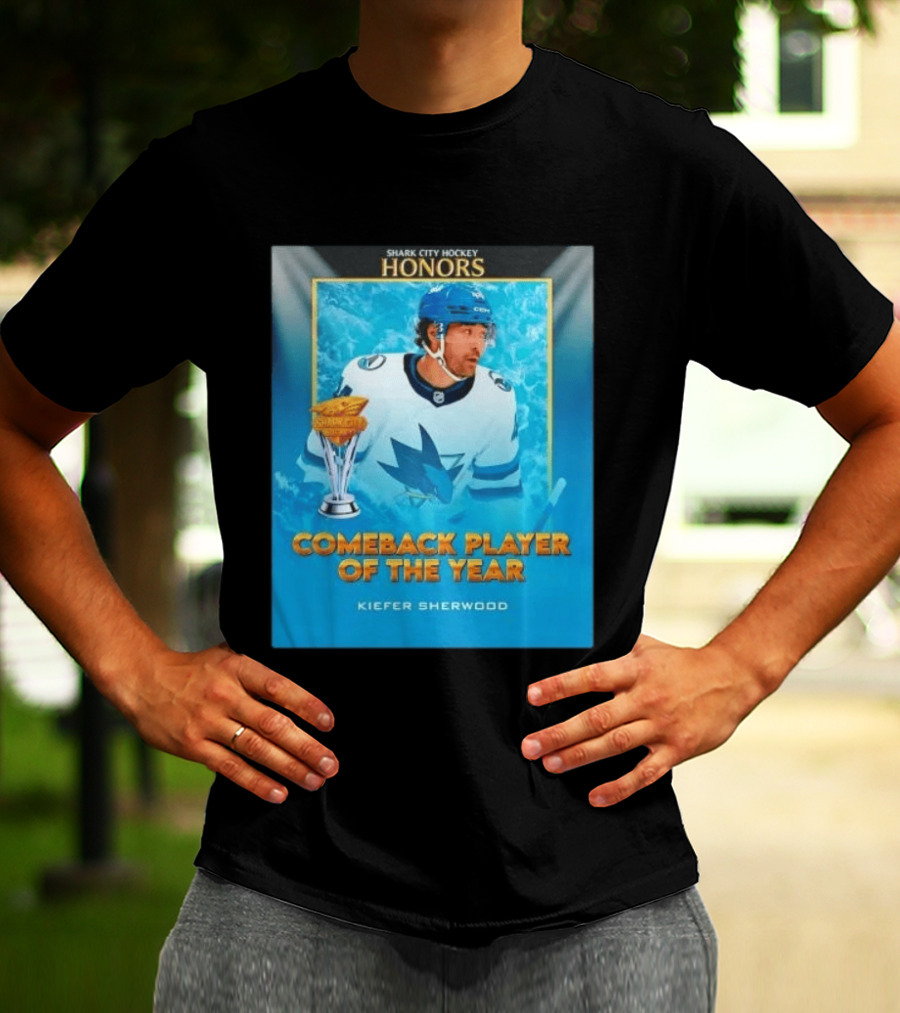San Jose Sharks Shark City Hockey Honors Kiefer Sherwood Comeback Player Of The Year T-Shirt