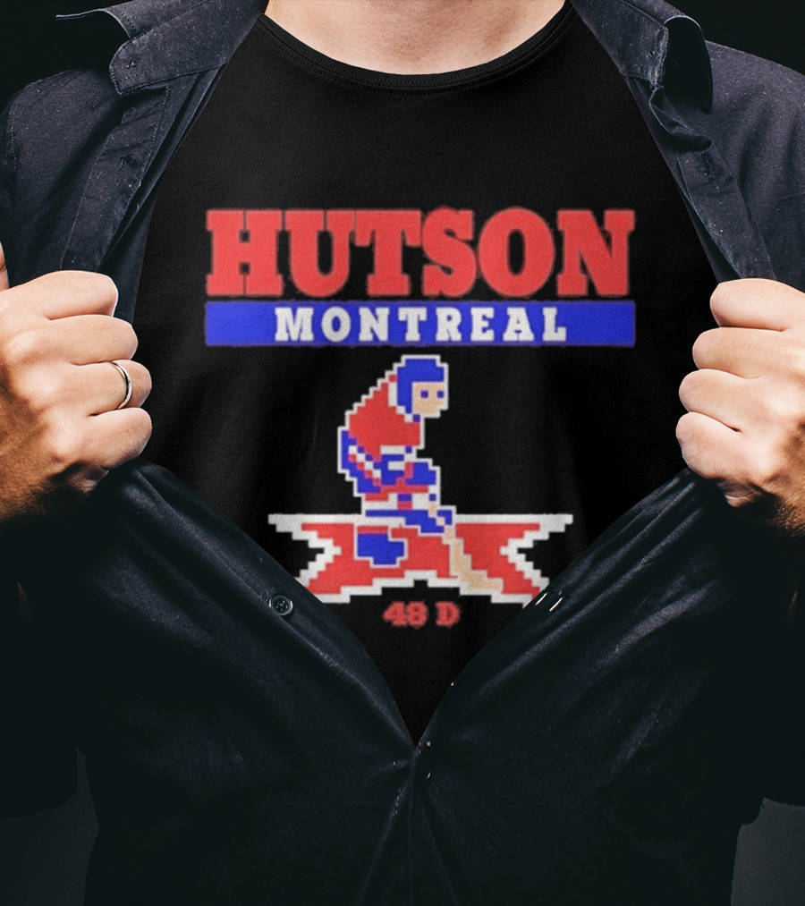 Lane Hutson Montreal 48 D Hockey Pixel T-Shirt