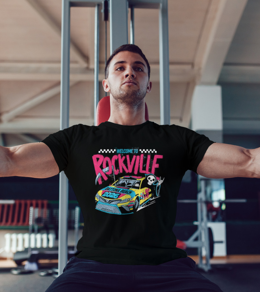 Welcome To Rockville 2026 Daytona Beach Florida Racing Car Devil Horn T-Shirt