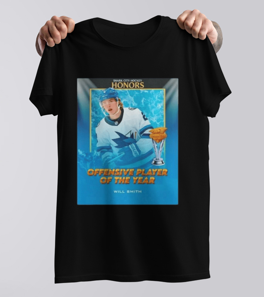 Shark City Hockey Honors Offensive Player Of The Year Will Smith San Jose Sharks T-Shirt