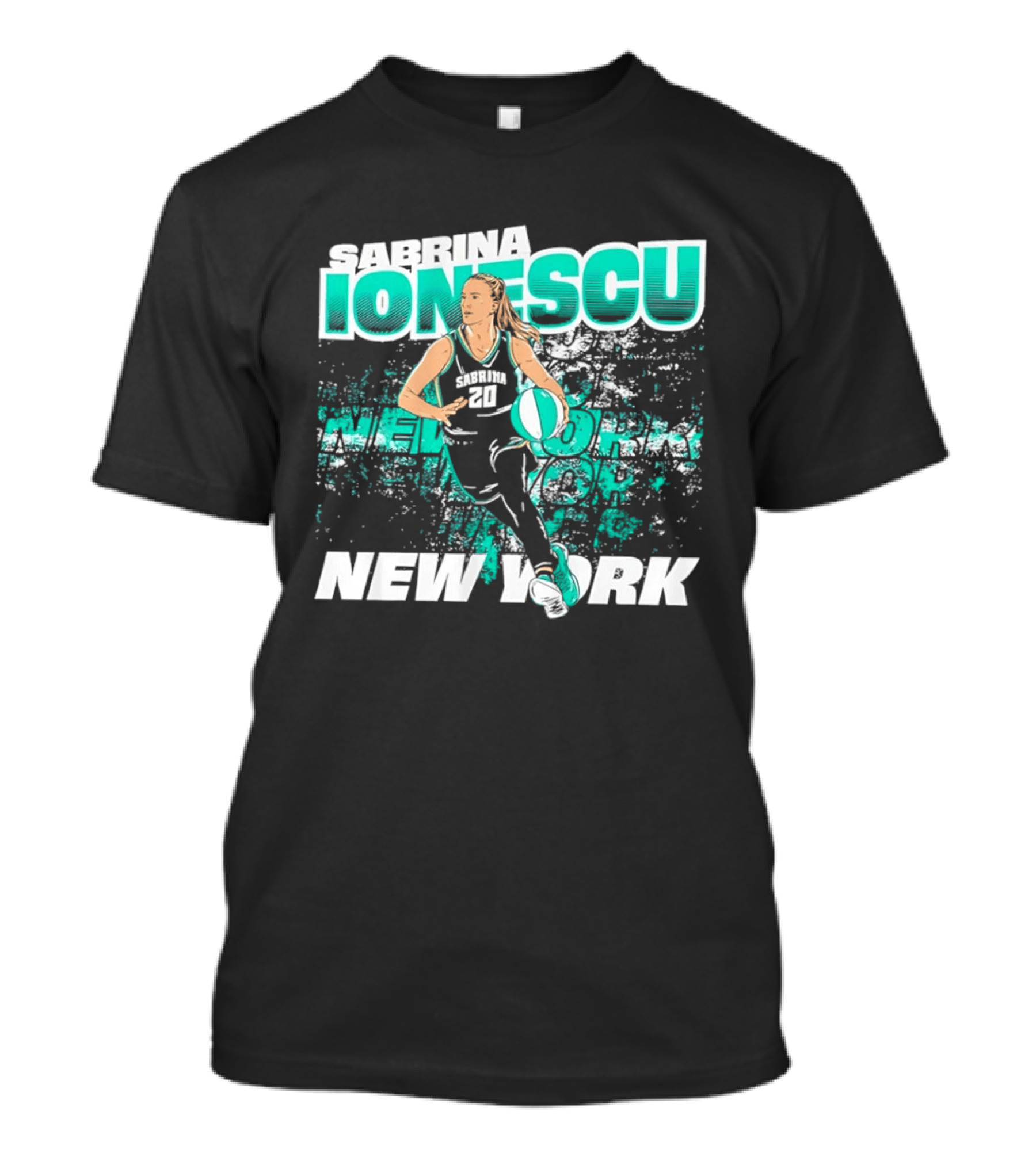 Sabrina Ionescu New York Liberty Street Ball WNBA T-Shirt