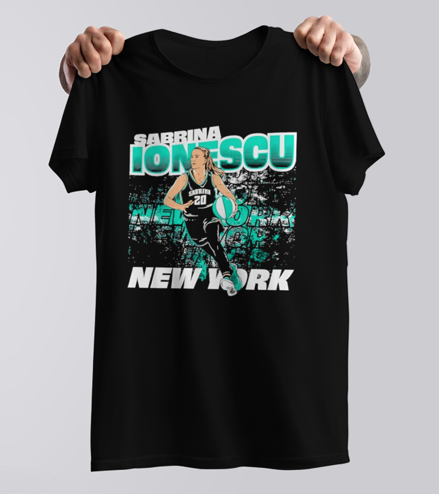 Sabrina Ionescu New York Liberty Street Ball WNBA T-Shirt