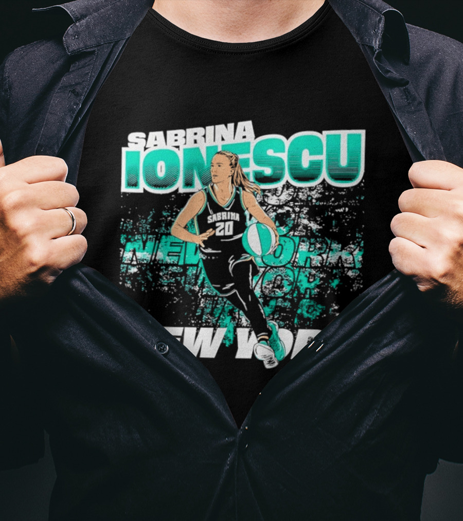 Sabrina Ionescu New York Liberty Street Ball WNBA T-Shirt