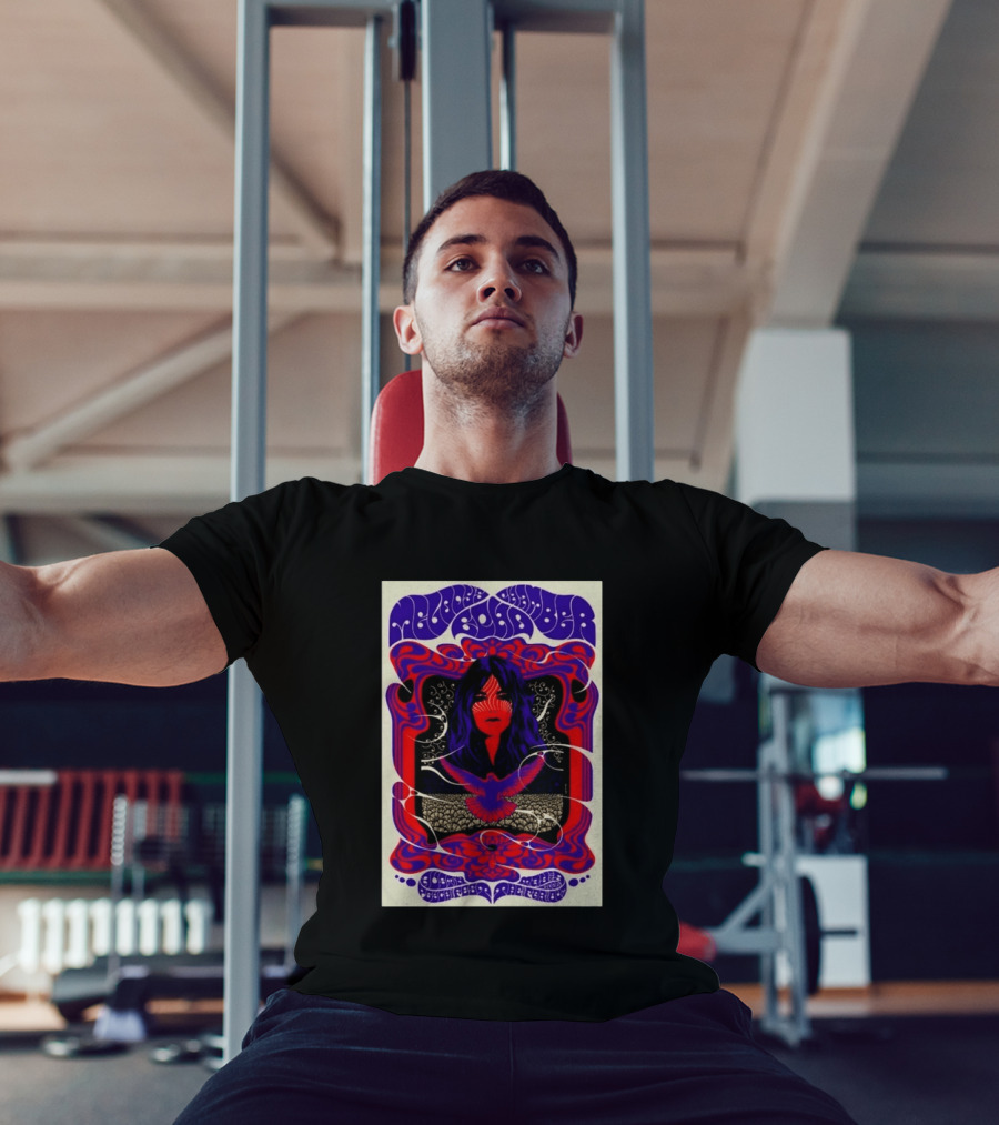 Melody's Echo Chamber Austin Psych Fest 2026 May 9 Austin TX Psychedelic Art Red Purple Woman Bird T-Shirt