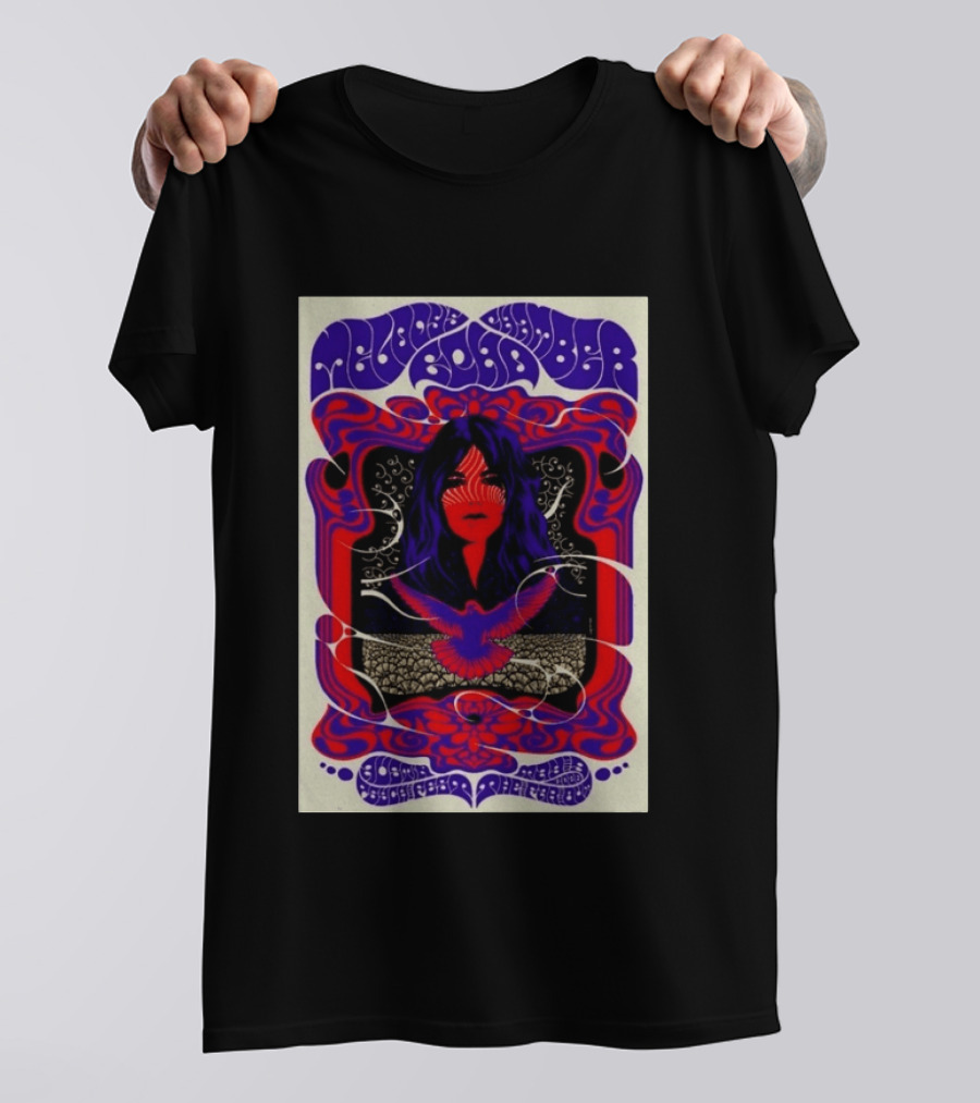 Melody's Echo Chamber Austin Psych Fest 2026 May 9 Austin TX Psychedelic Art Red Purple Woman Bird T-Shirt