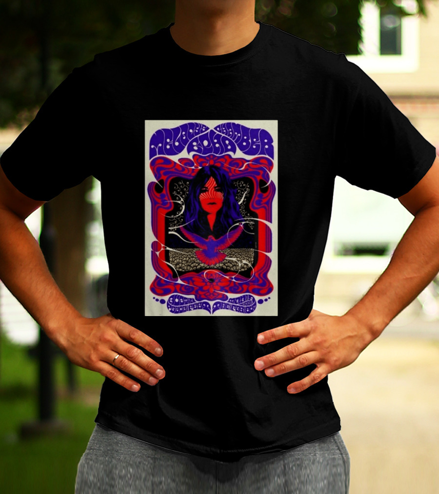 Melody's Echo Chamber Austin Psych Fest 2026 May 9 Austin TX Psychedelic Art Red Purple Woman Bird T-Shirt