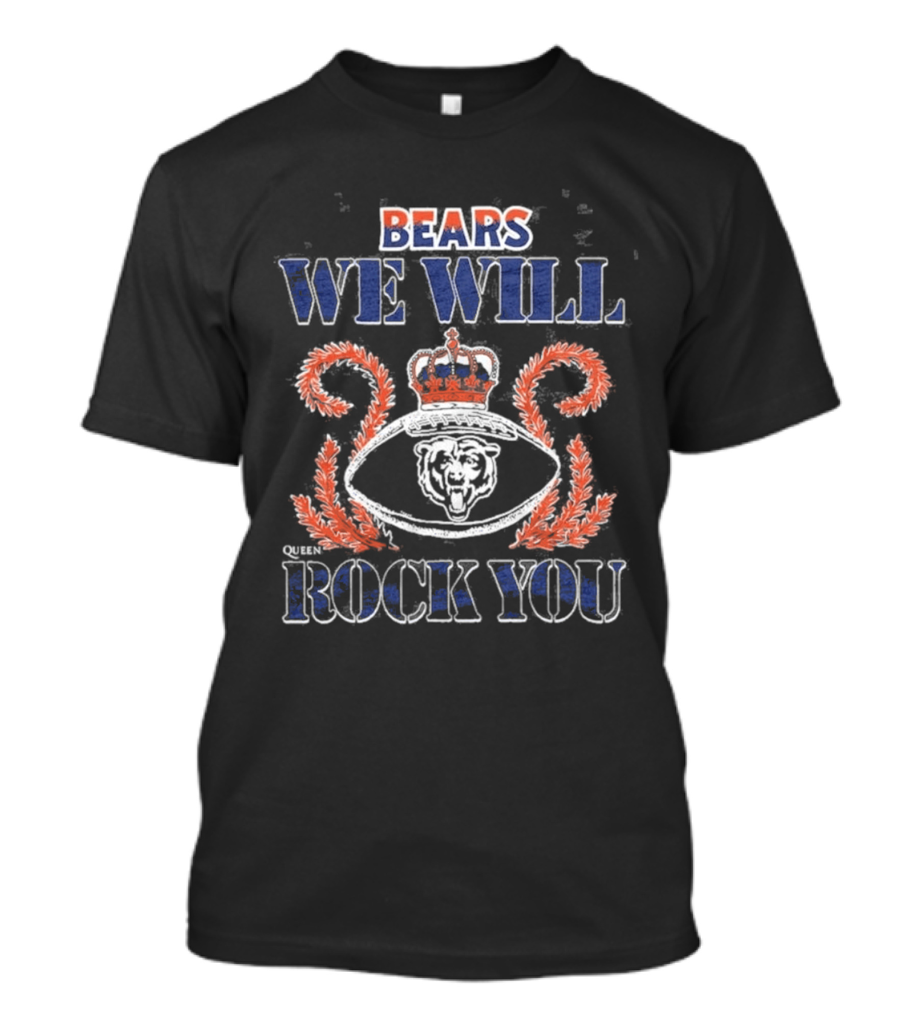 BEARS We Will Rock You Crown Football Laurel T-Shirt